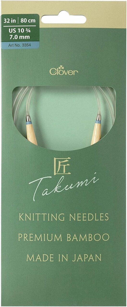 Clover Takumi Pro Bamboo Circular Knitting Needles 16"- US 0-15